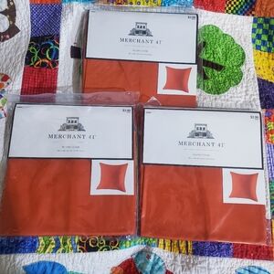 3 Merchant 41 Orange Accent Pillow Covers